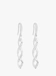 Simply Silver Wrapped In Love Cubic Zirconia Twist Drop Earrings, Silver