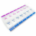 Pill Box - Easy Open 14Slot ~ AM PM 7 Day Week Medicine Case Organiser Dispenser