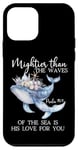 Coque pour iPhone 12 mini Mightier Than the Waves of the Sea is His Love Psalm 93:4