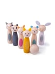 Bigjigs Wooden Skittles Game Woodland Animals