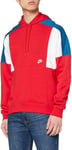 Nike M Nsw Hoodie PO BB Cb Sweatshirt - University Red/White/Industrial Blue/(White), XX-Large