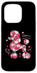 iPhone 15 Pro Cute Love Heart Roses Patten Valentines Day Poodle Case