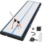 tapis de gymnastique 10cm Haut Tapis Entraînement epais 4M Tapis de Gym Gonflable Piste Gonflable Gymnastique Tumbling Gymnastique avec Pomp a air