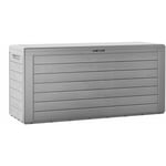 Coffre de rangement en plastique gris 120x46x57cm malle de stockage Coffre Woody