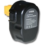 Batterie compatible avec Dewalt DC612KA, DC614KA, DC528 FlashLight, DC551KA, DC613KA, DC615KA outil électrique (3000 mAh, NiMH, 14,4 v) - Vhbw