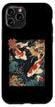 Coque pour iPhone 11 Pro Beauté Koi Fish Pond Japan Zen Garden Vintage Art Lovers