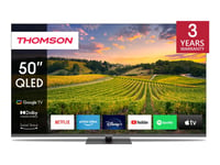 Thomson 50Qg5c14 - 50" Diagonal Klass Led-Bakgrundsbelyst Lcd-Tv - Qled - Smart Tv - Google Tv - 4K Uhd (2160P) 3840 X 2160 - Hdr - Direct Led, Quantum Dot - Mörkgrå