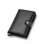 Korthållare i kolfiber för kreditkort, plånbok för män, RFID, smart, metall, tunn