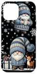 iPhone 12 Pro Max Blue Christmas Gnome For Xmas Holidays With Baby Reindeer Case