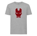 T-Shirt Homme Col Rond Iron Man Masque Super Héros Bd Film Geek