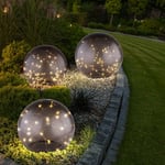 3er Set Solaire LED Lampes Boule Design Extérieur Déco Éclairage Jardin Route