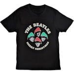 The Beatles Unisex Adult Xmas Hats Bomull T-Shirt XXL Svart Black XXL