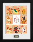 OFFICIAL POKEMON FIRST PARTNERS FIRE FRAMED PRINT PICTURE POSTER 