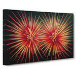 Feisty Fireworks Canvas Wall Art Print Ready to Hang, Framed Picture for Living Room Bedroom Home Office Décor, 30x20 Inch (76x50 cm)