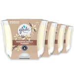 Glade, Grande bougie Parfum Romantic Vanilla Blossom, 4 bougies de 204 g