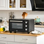 Mini Oven 21L Countertop Electric Toaster Oven w/ Adjustable Temp Timer, Black