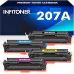 207A 207X Multipack Compatible for HP 207A 207X Color Laserjet Pro MFP M283fdw Toner Cartridges M282nw M255dw M283fdn M283 M282 M255 W2210A W2210X W2211A W2212A W2213A