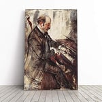 Big Box Art Canvas Print Wall Art Giovanni Boldini The Pianist | Mounted and Stretched Box Frame Picture | Home Decor for Kitchen, Living, Dining Room, Bedroom, Hallway, Multi-Colour, 24x16 Inch