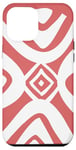 Coque pour iPhone 15 Pro Max Motif tribal bohème sur fond rose clair mauve