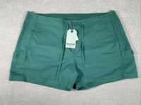 Weird Fish Willoughby Summer Shorts Green Women’s Uk 18 New With Tags Pockets