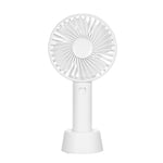 DAM. Mini ventilateur portable avec batterie et support de bureau Couleur : Blanc