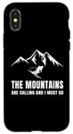 Coque pour iPhone X/XS The Mountains Are Calling And I Must Go Skier Ski Men