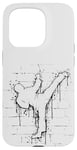 Coque pour iPhone 15 Pro Urban Street Art Fighter Sidekick Roundhouse TaeKwonDo