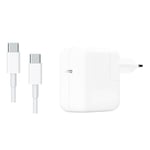 Laddare för MacBook, iPad och iPhone, 30W med USB-C-kabel