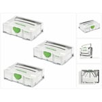 Systainer t-loc sys 1 tl 3x Coffrets à outils - Gris clair - Combinables (497563) - Festool
