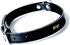 Dingo Läderhalsband Fodrat Med Filt 1 X 27 Cm - Röd