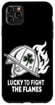 Coque pour iPhone 11 Pro Max Fier pompier irlandais américain - Lucky to Fight the Flames