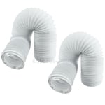 INDESIT Strong Tumble Dryer Vent Hoses Long Vented Condenser Pipes 4m (2 Pack)