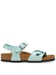 Birkenstock Kids Rio Patent Surf Green Sandal, Green, Size 2 Older