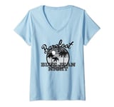 Womens Barefoot Blue Jean Night Country Music Lyrics V-Neck T-Shirt