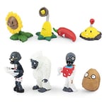 YUNDING Plants Vs Zombis 8pcs/set Hot Game Pvz Plants Vs. Zombies Toys Sunflower Potato Mine Jalapeno Zombie Yeti Pvc Action Figures Dolls 8pcs/lot