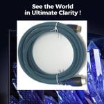 3M HDMI PREMIUM GOLD Cable Male to Male HDTV Full HD High Speed Lead Blue 28AWG