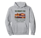 Vintage Moab Souvenir | Mighty Big 5 Utah National Parks Tee Pullover Hoodie