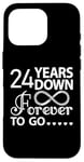 iPhone 16 Pro 24 Years Down Forever To Go Cute 24th Wedding Anniversary Case