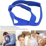 (blue)Adjustable Anti Snoring Chin Strap Snore Reduction Sleep Aids Devices TDM