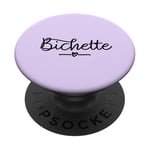 Bichette surnom cadeau fille femme couple Saint-Valentin PopSockets PopGrip Interchangeable