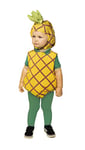 Rubies Déguisement d'ananas pour garçon et fille, taille bébé 1 à 2 ans, combinaison ananas jaune, collants verts et bonnet, original pour Halloween, Noël, carnaval et anniversaire.