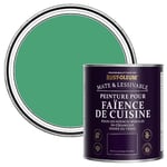 Rust-Oleum Peinture Verte Résistante à l'eau pour Faïence de Cuisine, Finition Mate - Émeraude 750ml