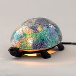 Lampe tortue en mosaïque de verre et de métal pour la décoration de la maison