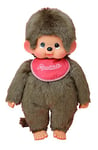 Bandai - Monchhichi - Peluche - Garçon Bavoir Rouge 45 cm - 25541