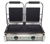 Klämgrill 3,6kW/ 230V/1 fas/ 16A dubbel räfflad