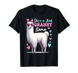 She's A Bad Funny Joke Granny Cute Llama Mother's Day Farm T-Shirt