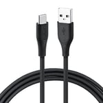 Betron High-Speed USB A to USB Type C Charging Cable - Fast Charger Cable Compatible with Samsung Galaxy, iPhone 15, Google Pixel, OnePlus, and More USB-C Devices, 2M, Black