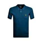 Lyle & Scott Mens Cable Knit Polo Shirt - S