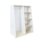 Armoire Penderie Enfant Maya 120cm Blanc