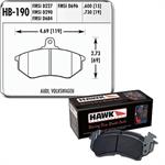 Hawk Performance HWK-HB190E-600 bromsbelägg, fram, Blue 9012